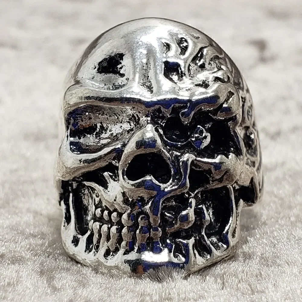 P00015 Stainless Men women Punk Design Skull Biker Ring